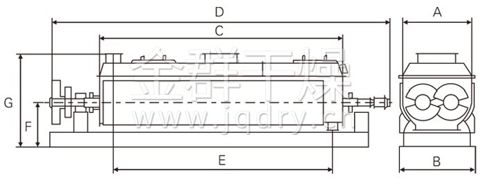 空心槳葉干燥機(jī)結(jié)構(gòu)示意圖 空心槳葉干燥機(jī)結(jié)構(gòu)示意圖